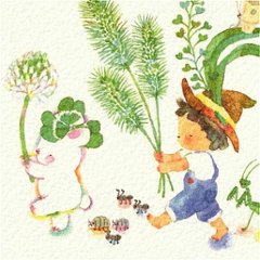 こばやしあや ポストカード（野花の行進）画像