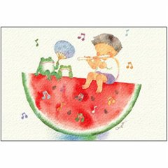 こばやしあや ポストカード（フルート・スイカ）の画像