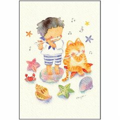 こばやしあや ポストカード（フルート・貝がら）の画像