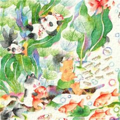 こばやしあや ポストカード（ぷくぷく/金魚）画像