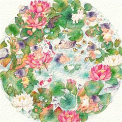 こばやしあや ポストカード（ぷかぷか/睡蓮）画像