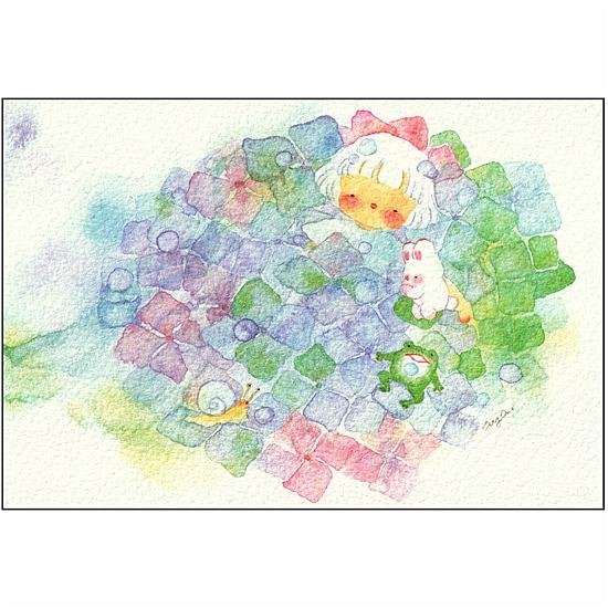 こばやしあや ポストカード（あじさいの色）画像
