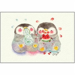 こばやしあや ポストカード（ぺんちゃんむしゃむしゃ）の画像
