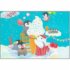 吉田麻乃 ポストカード（シロクマの雲の上アイスクリーム屋さん）の画像