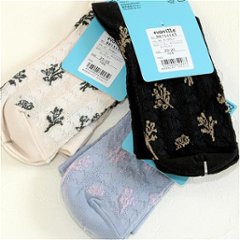 超冷感 メッシュ編み 靴下画像