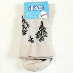 超冷感 メッシュ編み 靴下画像