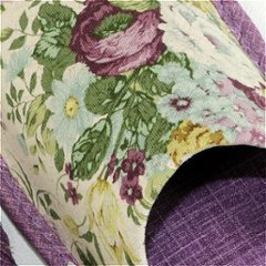 麻プリント　外縫いスリッパ（花束）約24.5cm画像
