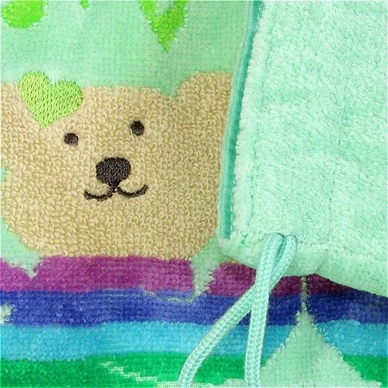 レインボーベア　巾着（エンジェル）ミントグリーン画像
