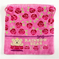 レインボーベア　巾着（ローズ姫）ピンクの画像
