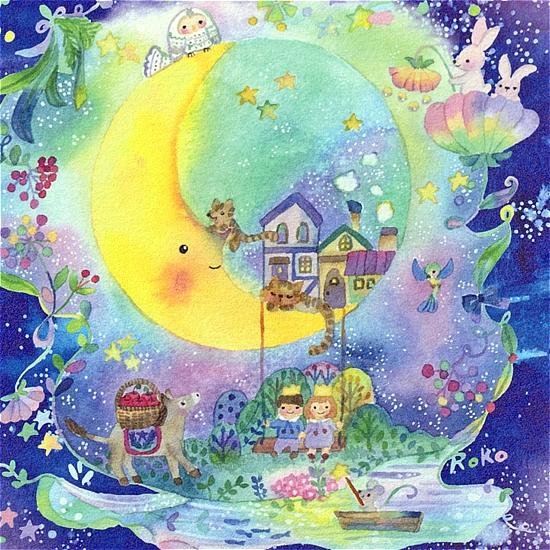 Roko ポストカード（月のブランコ）画像