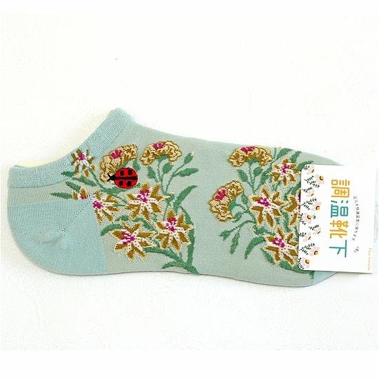 Plus Vanilla スニーカーソックス（てんとう虫刺繍）画像