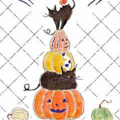 トコロコムギ ポストカード（つみつみカボチャにゃんこ）画像