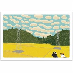 たびねこ ポストカード（うろこ雲）の画像