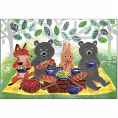 サクマユウコ ポストカード（みんなでピクニック）の画像