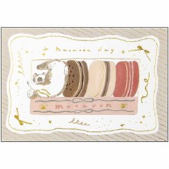 トビマツ ショウイチロウ　箔押しポストカード（マカロン）の画像