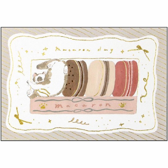 トビマツ ショウイチロウ　箔押しポストカード（マカロン）画像