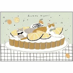 トビマツ ショウイチロウ　箔押しポストカード（レモンタルト）の画像