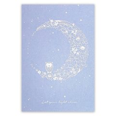 ペルル　ポストカード（月・花・フクロウ）の画像