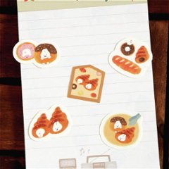 和紙フレークシール　お菓子などうぶつ工房（すっぽりウサギ）の画像