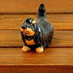 豆屋　箸置き（ミニチュアダックス　ブラック＆タン）画像