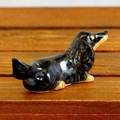 豆屋　箸置き（ミニチュアダックス　ブラック＆タン）画像