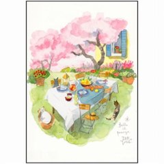 三好貴子 ポストカード（桜とランチ）の画像