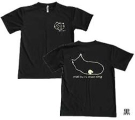 太極拳猫Ｔシャツ：黒の画像