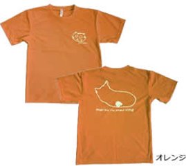 太極拳猫Ｔシャツ：オレンジの画像