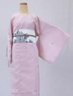 【日本製】（衿なし）高級夏着物 絽 [N068][Mサイズ]着物単品の画像