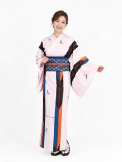 衿つき着物(リボン帯付き) [はま矢 白] ※着物単品 ¥23,100の画像
