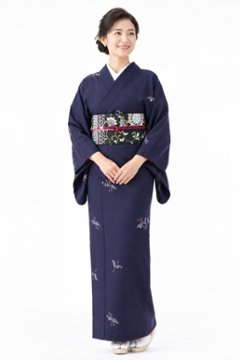 衿付き着物(お太鼓帯付)  [錦舞鶴 渋い深紫 4-D] ※着物単品 23,100円の画像