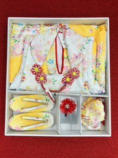 子どもきもの 被布6点セット／3歳用 （女の子）【25】画像