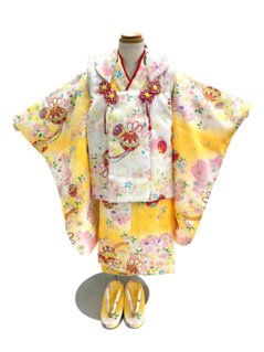 子どもきもの 被布6点セット／3歳用 （女の子）【25】の画像