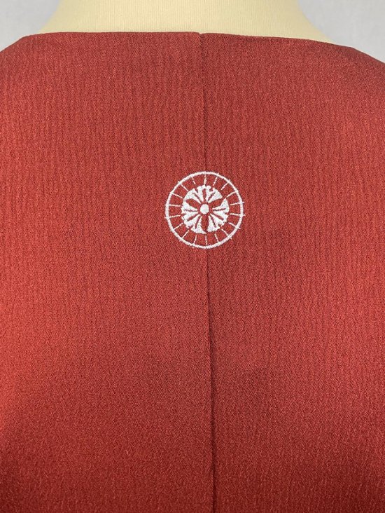 【日本製】最高級色無地着物 衿なし あかね色 [313]画像