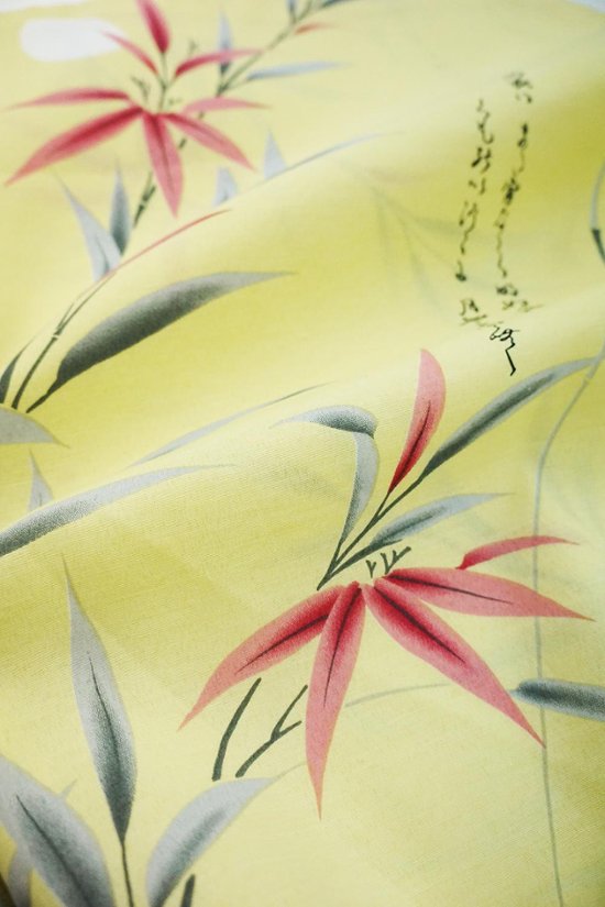 帯が選べる! (衿なし) 浴衣〈竹宵歌/薄緑〉　※浴衣単品 ¥13,200画像