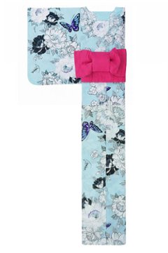 帯が選べる! (衿なし) 浴衣〈華蝶/水色〉　※浴衣単品 ¥13,200画像