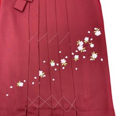 かわいい刺繍入り袴 [エンジ]画像