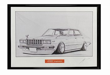 日産 ローレル メダリスト C231 【鉛筆画】 A4サイズ の画像