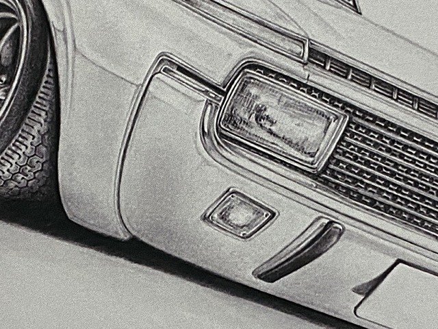 トヨタ MS70 クラウン クジラ 【鉛筆画】 A4サイズ ｜創作品モール あるる
