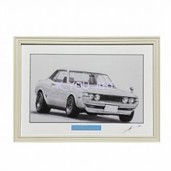 セリカ GTV クーペ 【鉛筆画】イラスト A4サイズ 額入りの画像