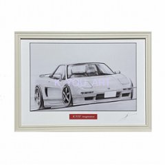 ホンダ　NSX 【鉛筆画】イラスト A4サイズ 額入り画像