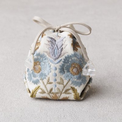 茶器袋 巾着型52　刺繍の画像