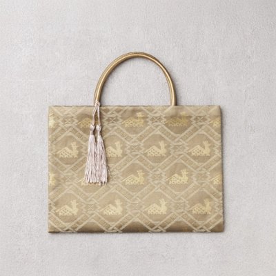  茶礼袋47　有栖川鹿文　金の画像