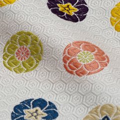 古帛紗_20　「西陣織」梅華紋亀甲花菱画像