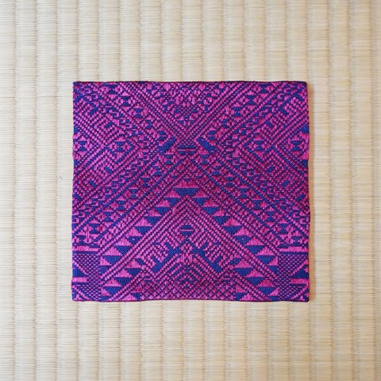 古帛紗21　タイ「浮き織」青地にマゼンタ画像
