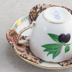 へだてL115　インド更紗　花×花　ベージュの画像