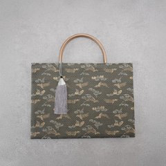 茶礼袋68　鳳凰に雲　濃緑の画像