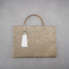 茶礼袋69　蔓牡丹　緑みゴールドの画像