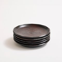 沢栗平山皿5客組　2.5～5寸（7.5～15cm）の画像