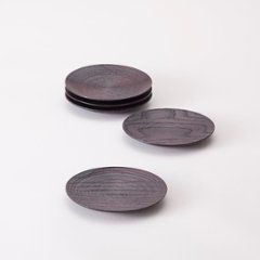 沢栗スジ挽皿（5客・箱入り）の画像